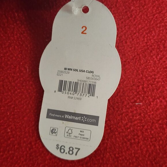 Wonder Nation Royal Blue Made in the USA Clog w/Non Marking Sole Infant Size 2 - Picture 10 of 16